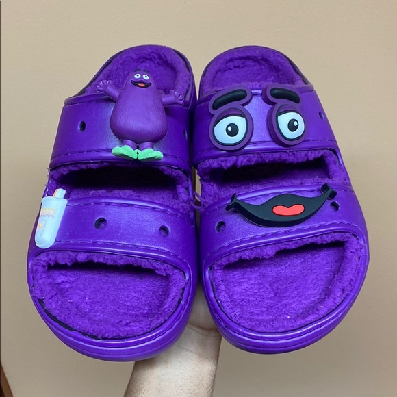 CROCS Limited Edition McDonald’s Grimace Purple Sandals - Picture 1 of 7